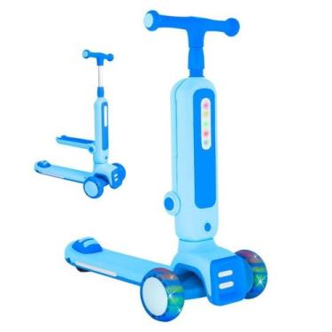 Imagem de Patinete 2 em 1 Radical Infantil 3 Rodas em Pé ou Sentado Com Luz Som 