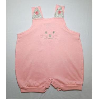 Imagem de Macacão Curto Regata em Malha com Bordado de Gatinha - Nethuno Baby, V