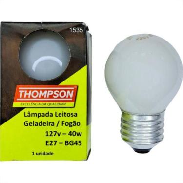 Imagem de Lampada Para Geladeira/Fogao/Lustre Thompson 40Wx127V. Leitosa - Kit C