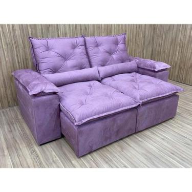 Imagem de Sofá Reclinável Retrátil 2,30m Elegância em Veludo Athenas Premium - A