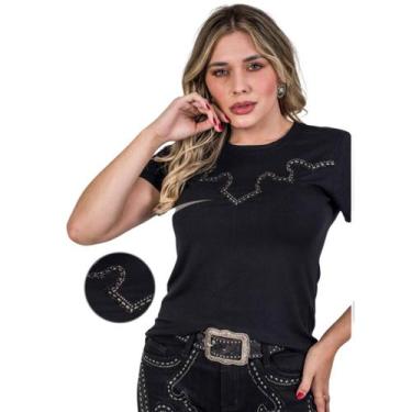 Imagem de Tshirt Feminina Miss Country Fort Worth, Preto, P