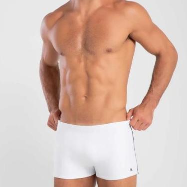 Imagem de Sunga Praia Boxer Com Vivo Lateral Mash UV50+ 300.05, Branco, P