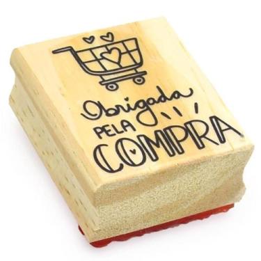 Imagem de Carimbo Arte Fácil Obrigada Pela Compra CA-907 - 4,0 X 5,0 CM