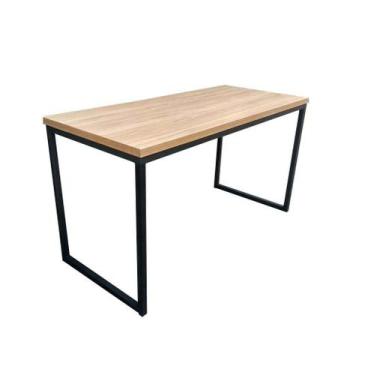 Imagem de Mesa 120x79 - PRETO + CARVALHO HANNOVER - M12079PTOCAR - MADELAB MÓVEI