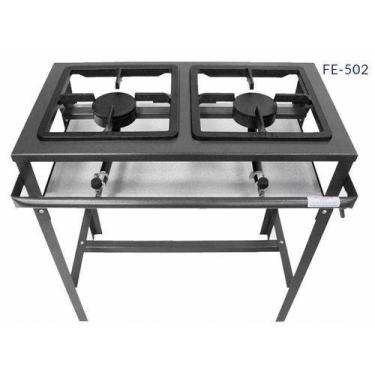 Imagem de Fogao industrial metal brey 2 bocas ap linha economica completo