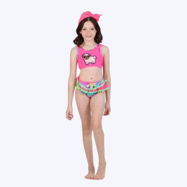 Imagem de Biquíni Rosa Dog Infantil Feminino Moda Praia Siri Kids 40160 - SIRI M