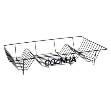 Imagem de Escorredor de Louça Aramado Black Cozinha 48 cm - Art House