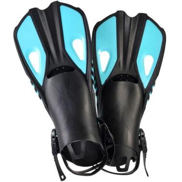 Imagem de Barbatanas de Snorkel Ajustáveis de Silicone - Nadadeiras para Salto A