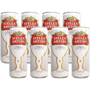 Imagem de Cerveja Stella Artois Puro Malte  - Premium American Lager 8 Unidades 