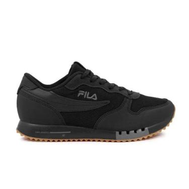 Imagem de Tênis Masculino Fila Euro Jogger Sport - Original, 43, Preto, Preto