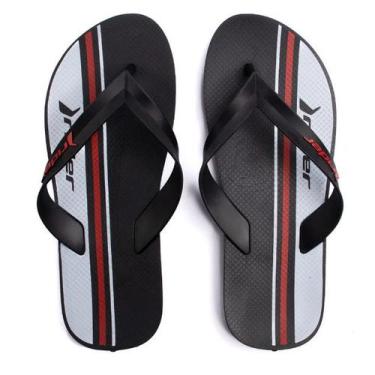 Imagem de Chinelo Masculino Rider Feel Urban De Dedo 12318, Preto pto bco, 41/42
