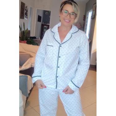 Imagem de Pijama Feminino Algodão Inverno - Ravin , Azul, GG