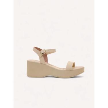 Imagem de Sandália Plataforma Comfy - Areia - Daflon, 36