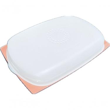 Imagem de Queijeira Retangular Baixa para Armazenar e Conservar Queijos em Plástico com Tampa Vedada para Geladeira Tupperware