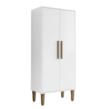 Imagem de Armário Multiuso Natal 2 Portas com 1 Gaveta em MDF 60cm Branco para Organização Kaiki...