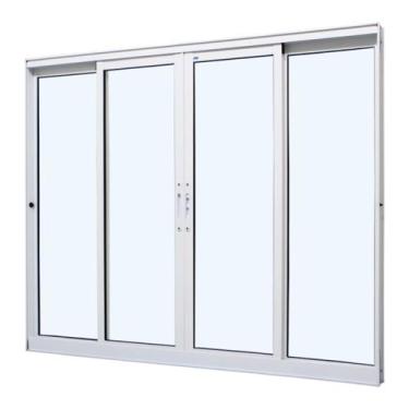 Imagem de Janela Caribe 4 Folhas 150x100cm Branca - 1002-101 - JAP