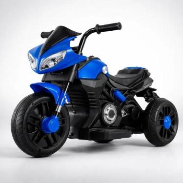 Imagem de Moto Elétrica Infantil Unitoys Azul 2 Em 1 Pedal 6V