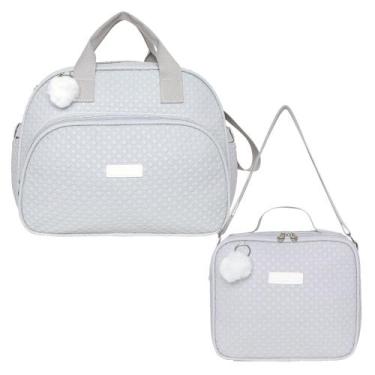 Imagem de Kit Bolsas Maternidade Pirulitando G+F Leveza Cinza - Pirulitando Baby