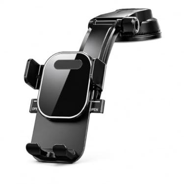 Imagem de Suporte Veicular para Celular e GPS – Ventosa Forte com Trava Automática e Fixação Estável no Painel ou Para-brisa