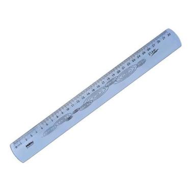 Imagem de Regua 30 Cm Flexivel Azul Waleu