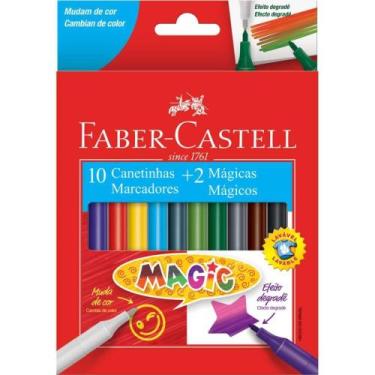 Imagem de Caneta Hidrografica Magic 10 CORES+2 PCT.C/06 - FABER-CASTELL