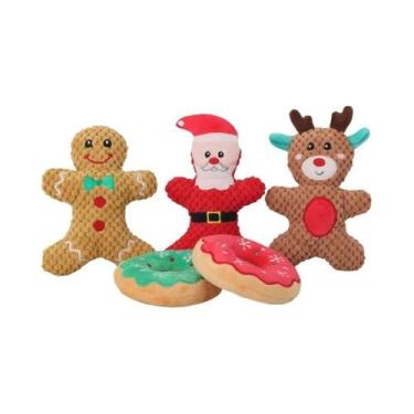 Imagem de Brinquedo De Pelúcia De Natal Para Cães Com Som - Papai Noel, Alce, Ho