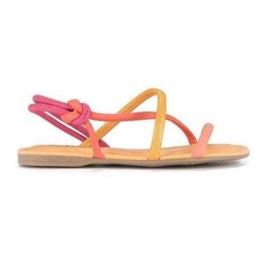 Imagem de Sandalia Rasteira Infantil Pink Cats Dakota V2813 Tiras Cor, Begonia, 