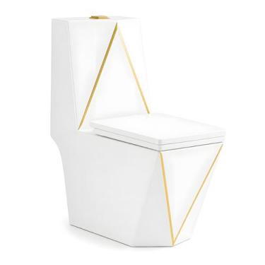Imagem de Vaso Sanitário Acoplado (monobloco) Imperial Diamond Gold - Smart Nort