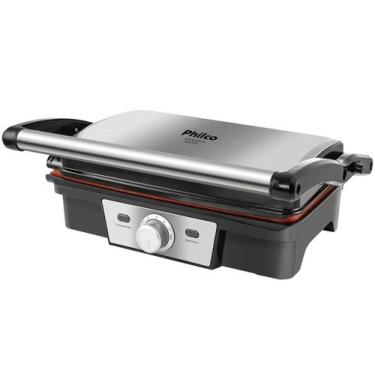 Imagem de Grill Philco Pgr19pi Inox Antiaderente Redstone 1500w Cor Prateado, Pr