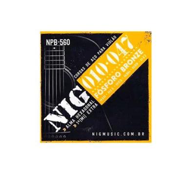Imagem de Encordoamento Violão Aço Fósforo Bronze 010"-047" Nig - Npb560