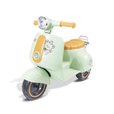 Imagem de Moto Elétrica 2 Rodas Acelerador Pé Frente Ré Estável Bateria Luz Som 