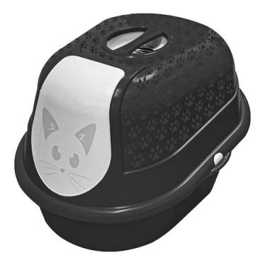 Imagem de Caixa De Areia Higiênica Para Gatos Toalete Fechado Antiodor E Porta -