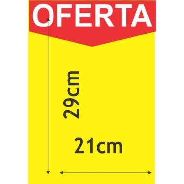 Imagem de Cartaz para Marcação de Oferta Amarelo A4 21X29CM 250G - Pacote com 25