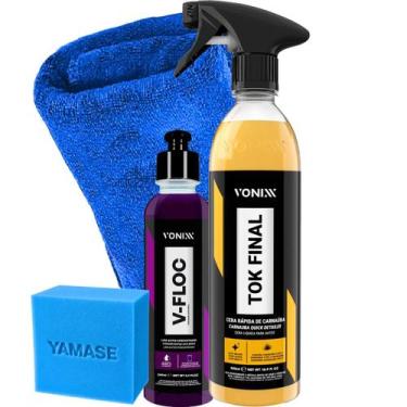 Imagem de Shampoo Neutro Automotivo V floc Cera Carnauba Tok final Brilho e Prot