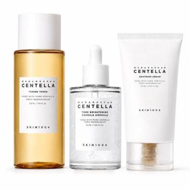 Imagem de Kit Skin1004 Madagascar Centella Tônico Facial 210ml, Ampola Iluminado
