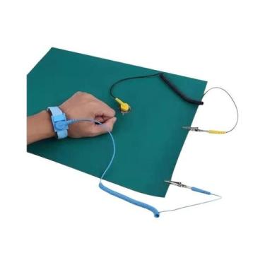 Imagem de Conjunto De Tapete Antiestático Com Pulseira E Fio De Aterramento Para