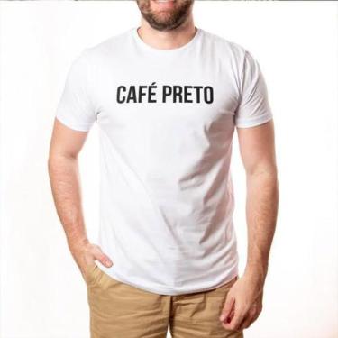 Imagem de Camiseta Café Preto Unissex Use Café Branca Tamanho M