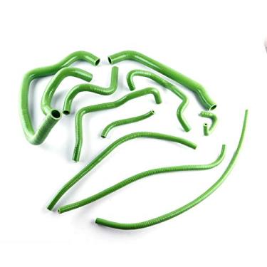 Imagem de LUXERAD Kit de mangueira de radiador de arrefecimento de desempenho de 3 camadas 4,5 mm Tubo de silicone para HON DA CBR 929 RR FIREBLADE 2000-2001 (verde)