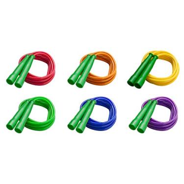 Imagem de Champion Sports Corda de pular de alcaçuz de 3 metros para fitness, cores sortidas – cordas de pular velocidade com alças contornadas para exercícios, treinamentos cruzados, boxe – Corda única premium para pular para crianças, adultos