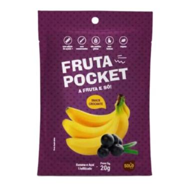 Imagem de Snack De Fruta Fruta Pocket 20G Banana C/ Açai Liofilizado
