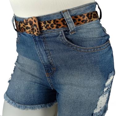 Imagem de Cinto Feminino Onça p/ Usar c/ Calça, Bermuda, Shorts Jeans