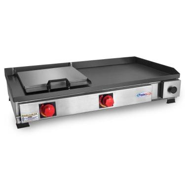 Imagem de Chapa de Lanche Dog Inox com prensa à Gás 80x40cm Pratic