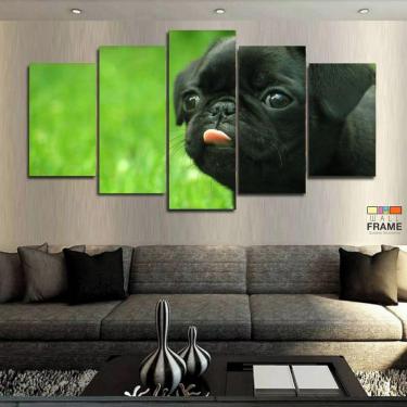 Imagem de Quadros Decorativos Dog Pug 63x130mt em Tecido