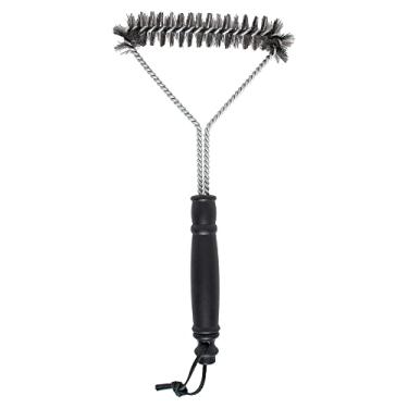 Imagem de Mimo Style Escova Para Limpar Gelha Três Lados, Para Limpar Grelha e Churrasqueira Com Cabo. Feita Em plástico e Suas Cerdas de Inox, Eficaz Na Remoção de Gordura e Sujeiras de Sua Churrasqueira