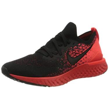 Imagem de T nis de corrida masculino Nike Epic React Flyknit 2, Multicolour Black Black Bright Crimson Infrared 8, 10.5