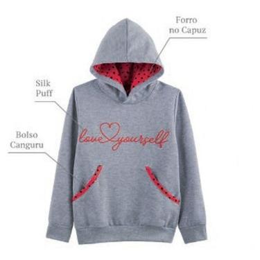 Imagem de Blusão Moletom Menina Infantil Menina Inverno Felpado 1 A 10