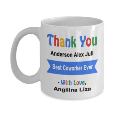 Imagem de Caneca de colega de trabalho, caneca de melhor colega de trabalho, caneca personalizada para colega de trabalho, presente personalizado para colega de trabalho, presente de agradecimento de colega de trabalho, presente de agradecimento de colega de trabalho, de colega de trabalho
