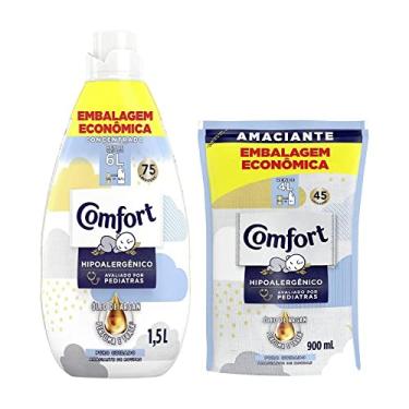Imagem de Kit Amaciante Comfort Concentrado Puro Cuidado Intense 1,5l + Refil 900ml