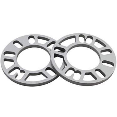 Imagem de Espaçadores de roda universais DCVAMOUS de 9,5 mm compatíveis com veículos de 4 e 5 parafusos, PCD 98 mm a 130 mm, 2 espaçadores de roda plana de 3/8 polegadas para 4 x 98 4 x 100 5X108 5X110 5X112 5X115 5X12 0 5X127 5X130 5X4,5 5X4,75 5X5