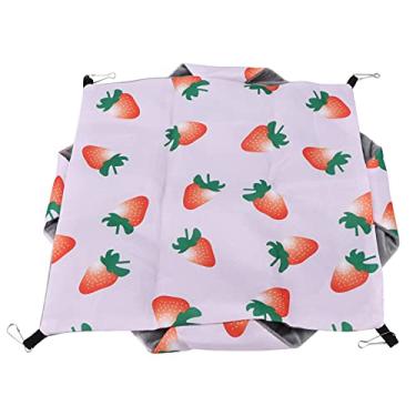 Imagem de GLOGLOW Rede de beliche para animais de estimação, cama pequena para animais de estimação adequada para animais de estimação pequenos como hamsters, porquinhos-da-índia saco de dormir pendurado para animais de estimação pequenos (código L, morango)